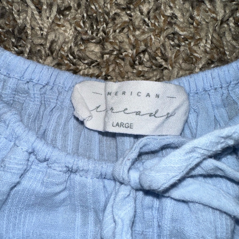 American Threads Sky Blue Textured Dress - Picture 2 of 4